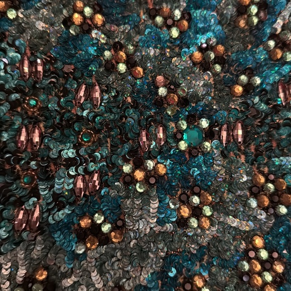 Green sequin skirt - Picture 3 of 4